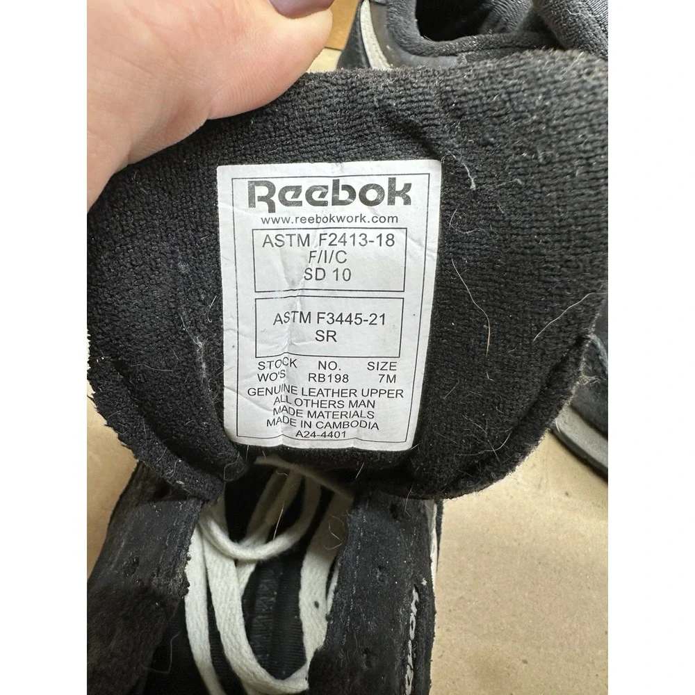 Reebok Harman Work RB198 Women's 7M Composite Toe Safety Shoes Black